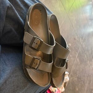 Birkenstock Taupe Double Strap Sandals